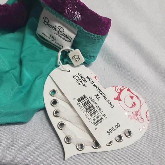 NWT Beach Bunny Lady Lace Skimpy Bikini Bottom XL NWT - Picture 4 of 7